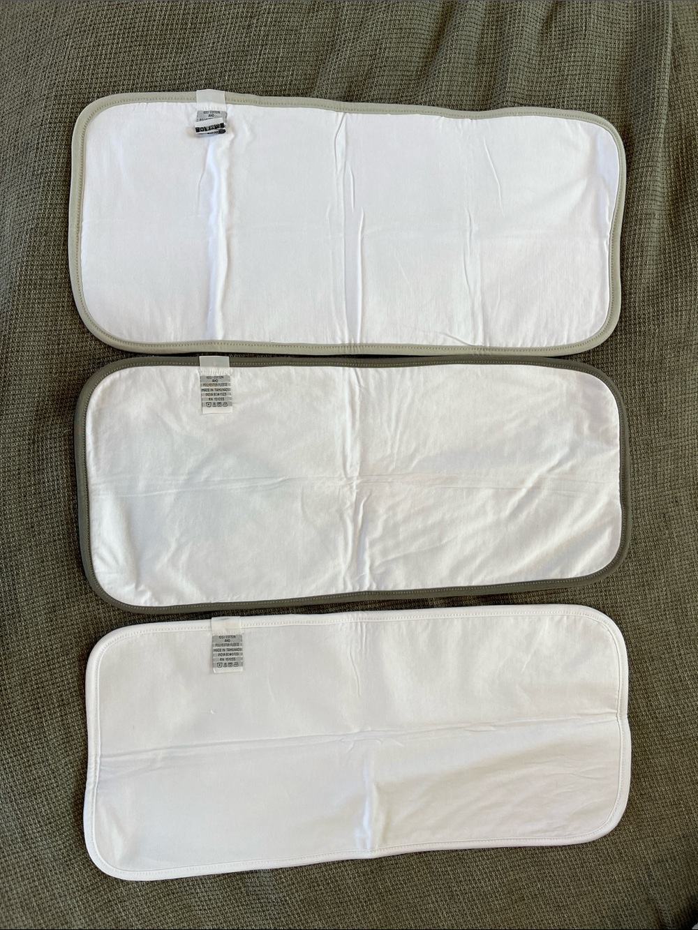 Copper Pearl Sage & White Burp Cloth Set - 3 Pack - Picture 2 of 4